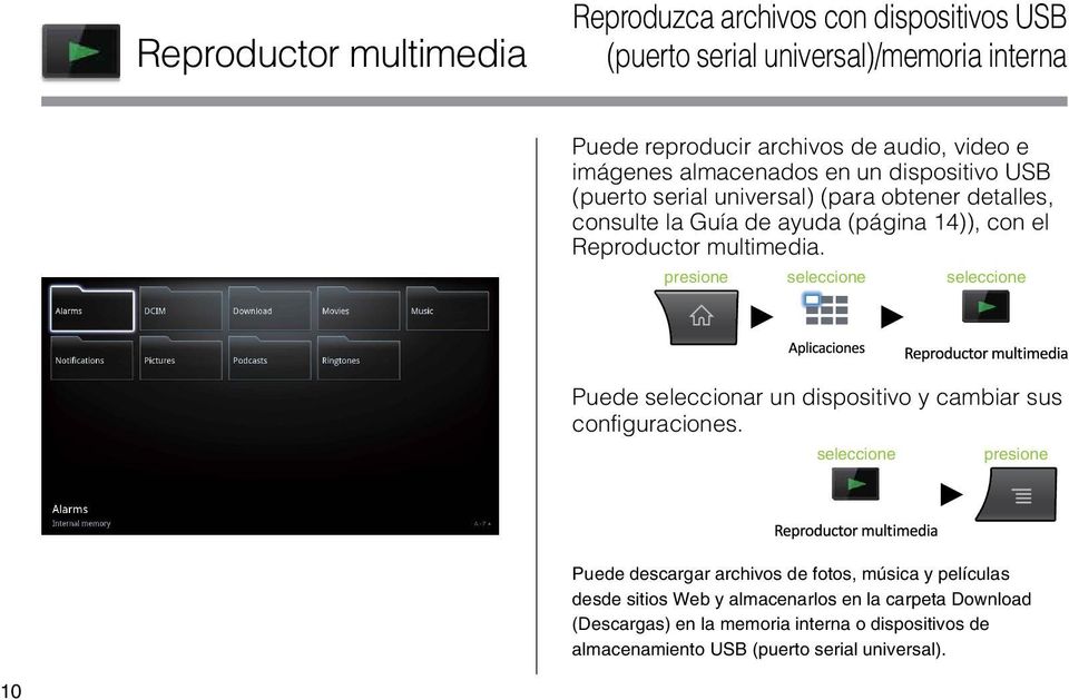 multimedia. seleccione seleccione Puede seleccionar un dispositivo y cambiar sus configuraciones.