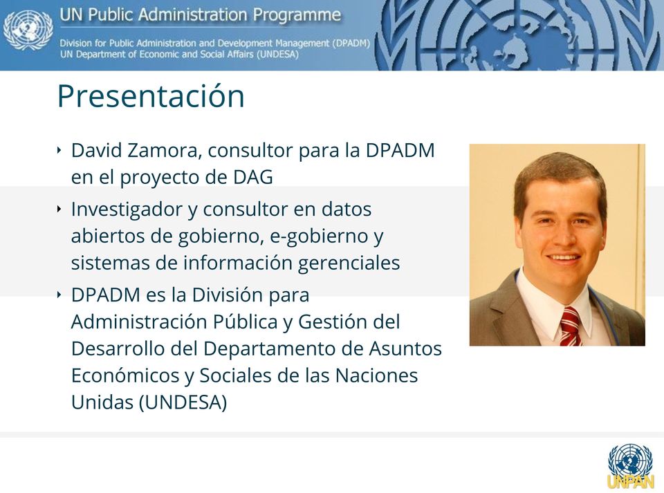 información gerenciales DPADM es la División para Administración Pública y Gestión
