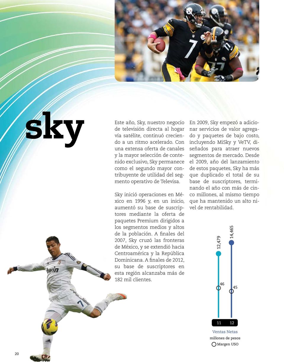 Sky inició operaciones en México en 1996 y, en un inicio, aumentó su base de suscriptores mediante la oferta de paquetes Premium dirigidos a los segmentos medios y altos de la población.