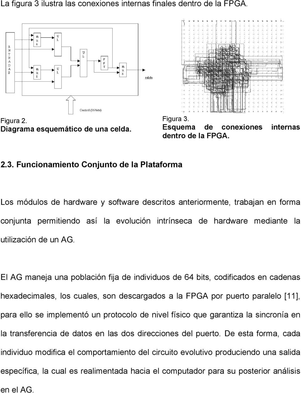 Esquema de conexiones internas dentro de la FPGA. 2.3.