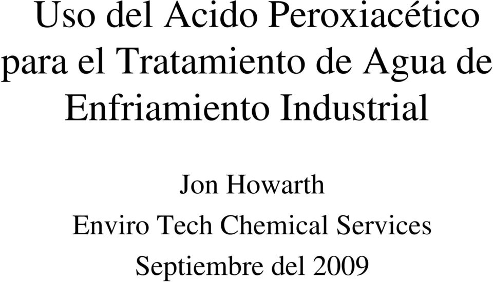 Industrial Jon Howarth Enviro Tech