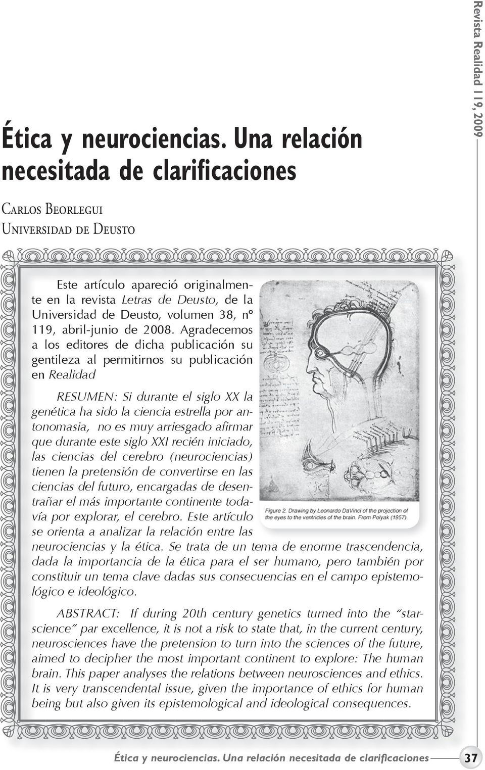 Deusto, volumen 38, nº 119, abril-junio de 2008.