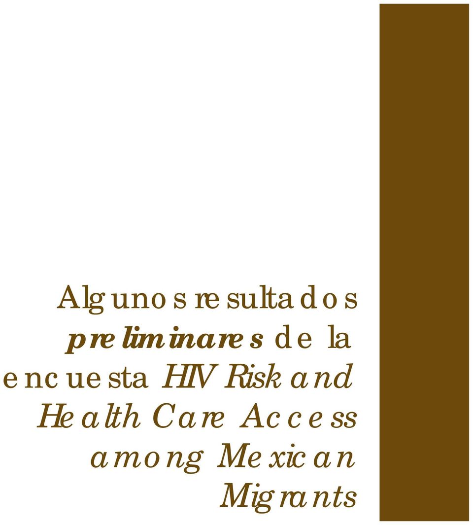 encuesta HIV Risk and