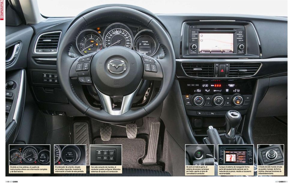 Con este conjunto de mandos, el conductor puede configurar diferentes sistemas de ayuda a la conducción.