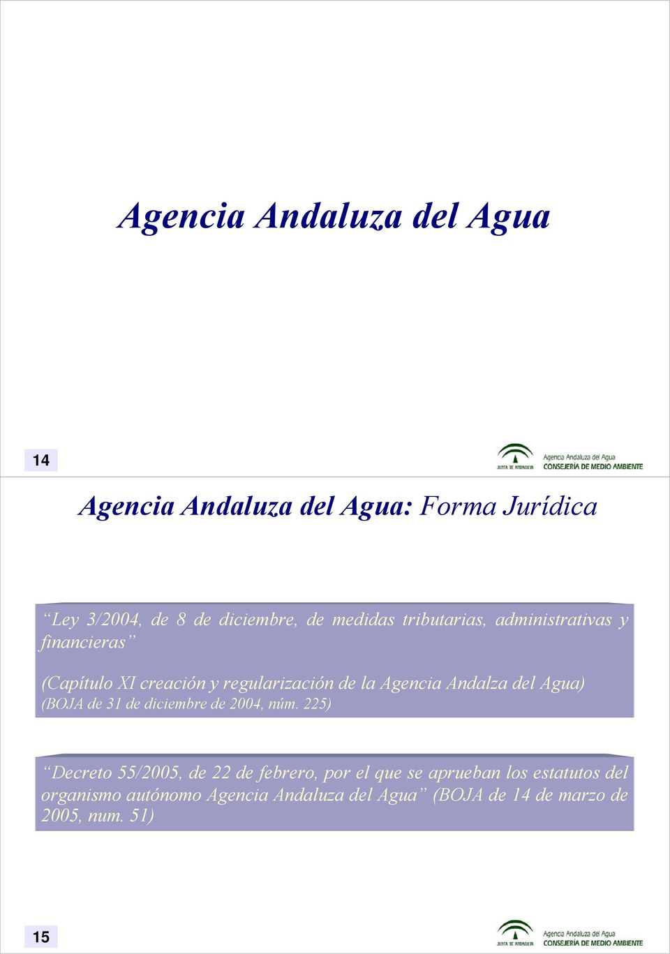 Agencia Andalza del ( 225 núm.