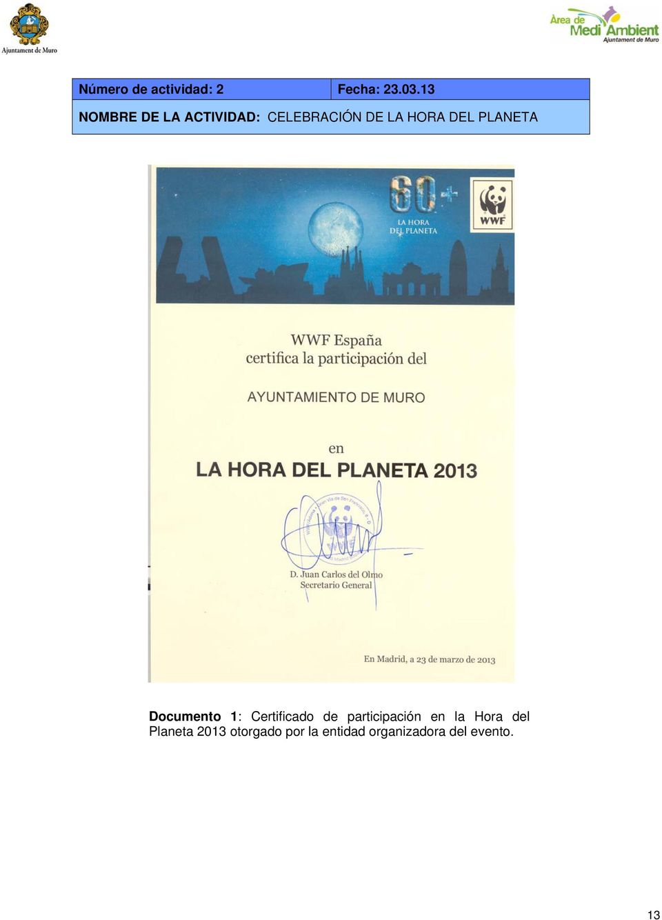 PLANETA Documento 1: Certificado de participación en