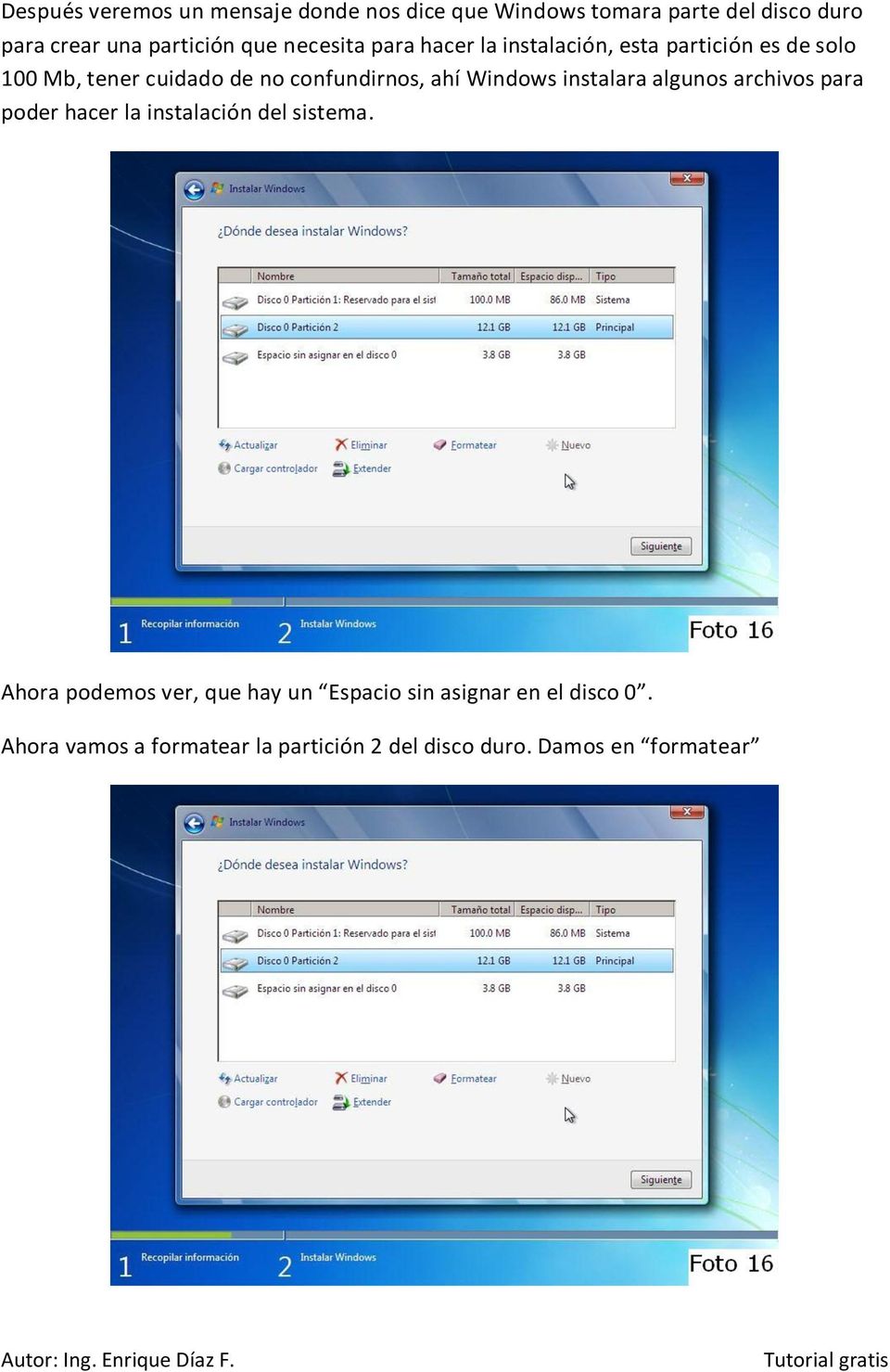 ahí Windows instalara algunos archivos para poder hacer la instalación del sistema.