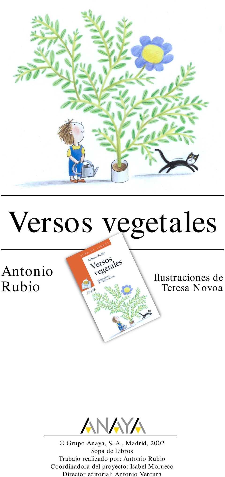 Versos vegetales. Antonio Rubio. Ilustraciones de Teresa Novoa - PDF Free  Download