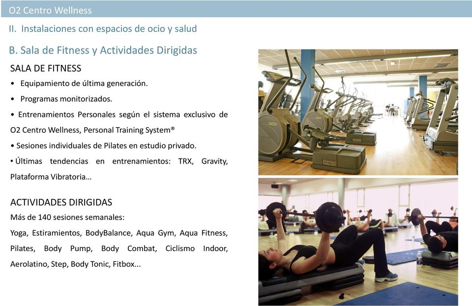 Entrenamientos Personales según el sistema exclusivo de O2 Centro Wellness, Personal Training System Sesiones individuales de Pilates en estudio privado.