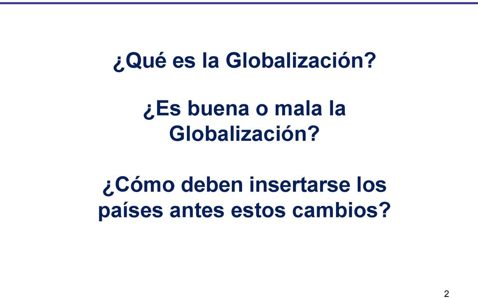 Globalización?