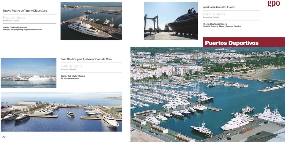 Nàutic Vilanova Servicio: Proyecto Básico y Proyecto Ejecutivo Puertos Deportivos Base Náutica