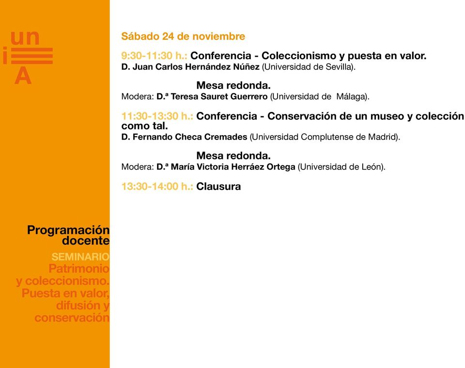 ª Teresa Sauret Guerrero (Universidad de Málaga). 11:30-13:30 h.