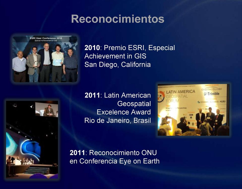 Latin American Geospatial Excelence Award Rio de