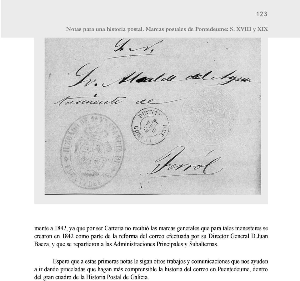 reforma del correo efectuada por su Director General D.Juan Baeza, y que se repartieron a las Administraciones Principales y Subalternas.