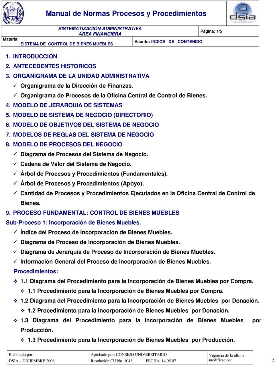 MODELO DE SISTEMA DE NEGOCIO (DIRECTORIO) 6. MODELO DE OBJETIVOS DEL SISTEMA DE NEGOCIO 7. MODELOS DE REGLAS DEL SISTEMA DE NEGOCIO 8.