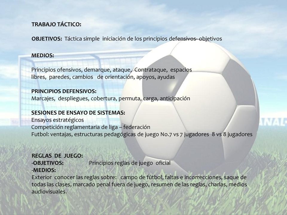 Competición reglamentaria de liga federación Futbol: ventajas, estructuras pedagógicas de juego No.