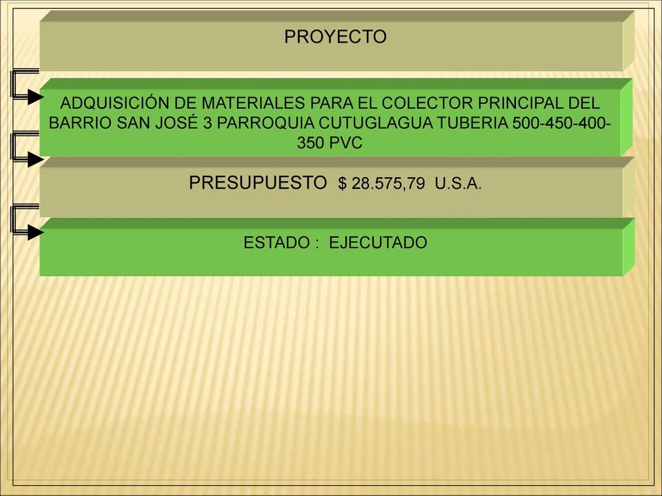 CUTUGLAGUA TUBERIA 500-450-400-350 PVC
