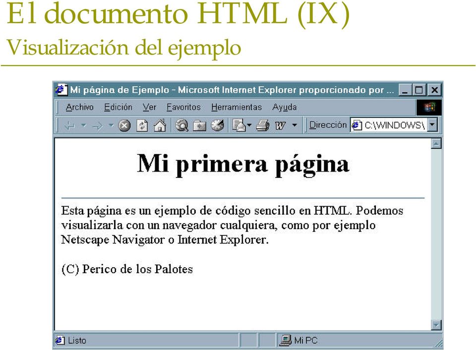 HTML (IX)