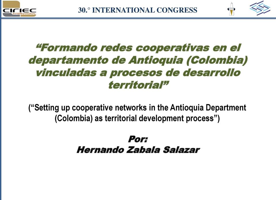 Setting up cooperative networks in the Antioquia Department