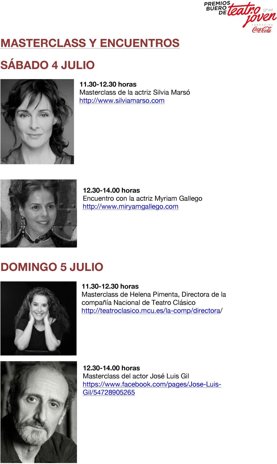 30 horas Masterclass de Helena Pimenta, Directora de la compañía Nacional de Teatro Clásico http://teatroclasico.mcu.