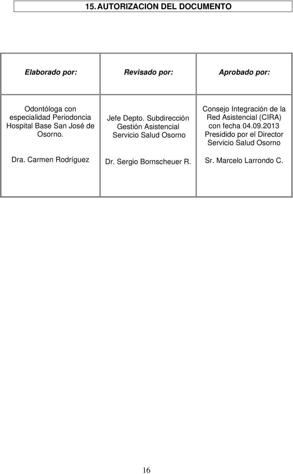 Subdirección Gestión Asistencial Servicio Salud Osorno Dr. Sergio Bornscheuer R.