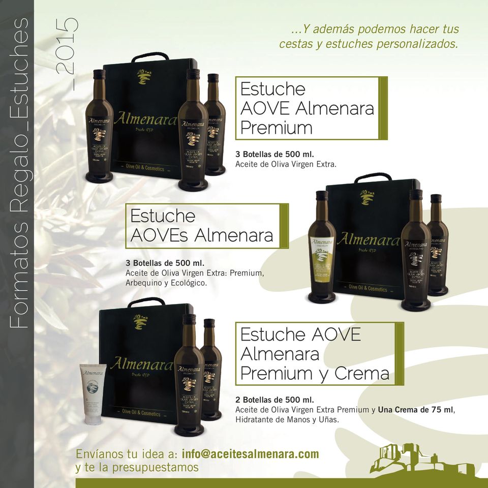 ...Y además podemos hacer tus cestas y estuches personalizados. Estuche Premium 3 Botellas de 500 ml.