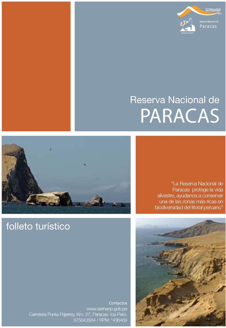 biodiversidad del litoral peruano folleto turístico Contactos www.sernanp.