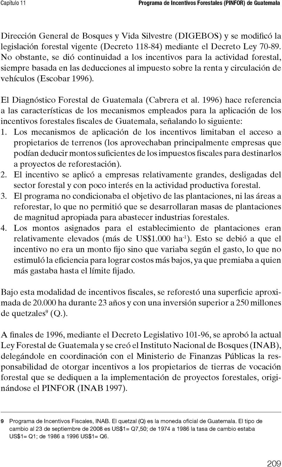 El Diagnóstico Forestal de Guatemala (Cabrera et al.