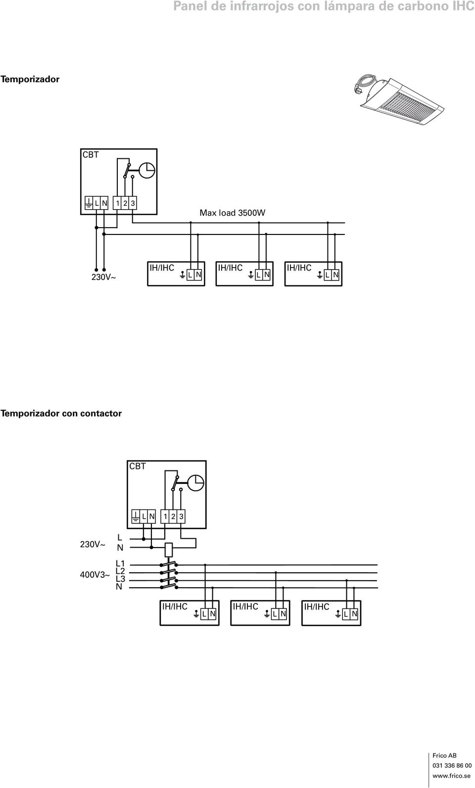 contactor CBT LN 1 2 3 230V~ 400V3~ L