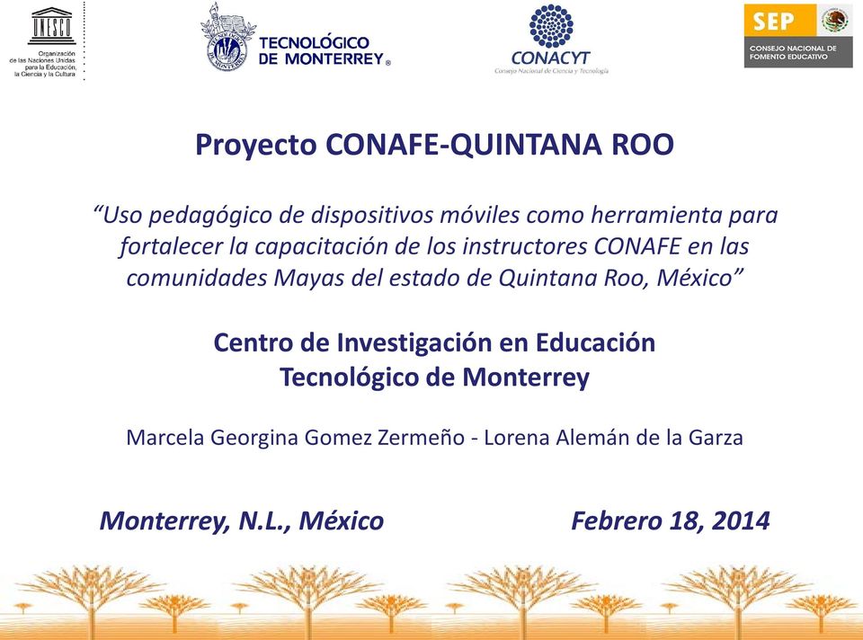de Quintana Roo, México Centro de Investigación en Educación Tecnológico de Monterrey
