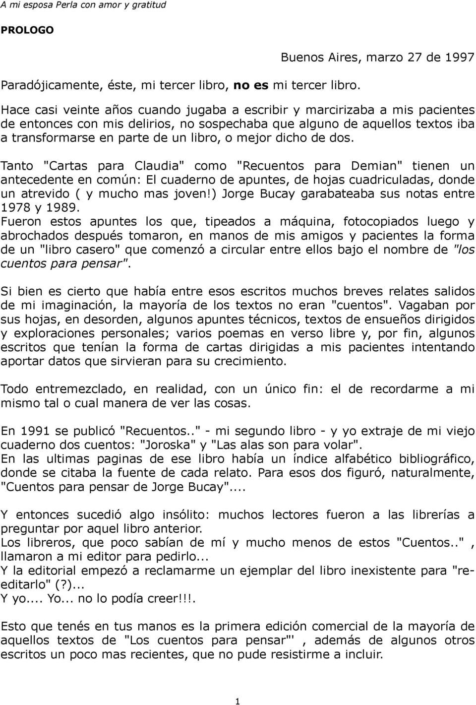 CUENTOS PARA PENSAR. Jorge Bucay - PDF Free Download