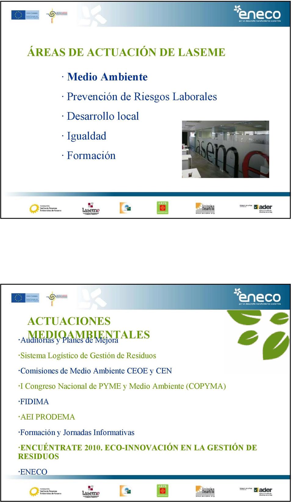 Residuos Comisiones de Medio Ambiente CEOE y CEN I Congreso Nacional de PYME y Medio Ambiente (COPYMA)