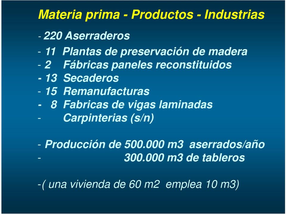 Remanufacturas - 8 Fabricas de vigas laminadas - Carpinterias (s/n) - Producción