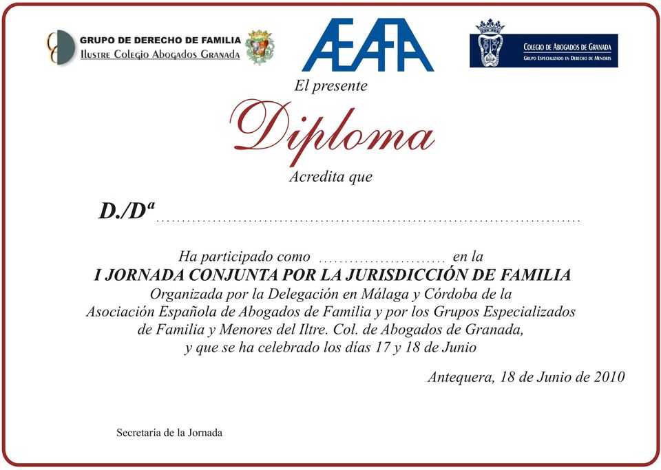Organizada por la Delegación en Málaga y Córdoba de la Asociación Española de Familia y por los