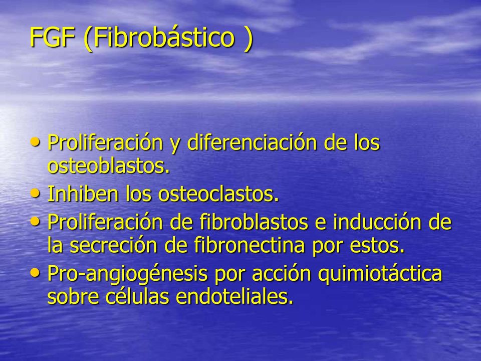Proliferación de fibroblastos e inducción de la secreción de