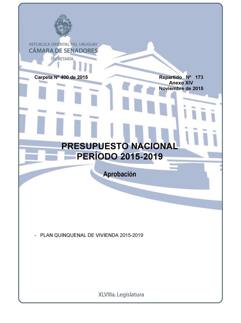NACIONAL PERÍODO 2015-2019 Aprobación -