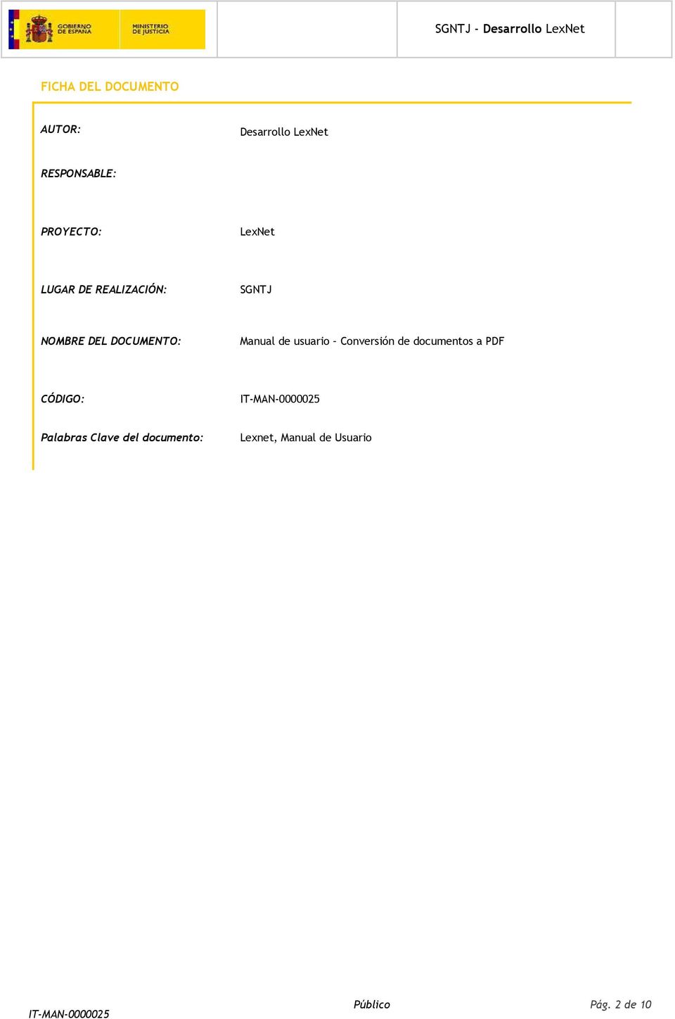 DOCUMENTO: Manual de usuario Conversión de documentos a PDF