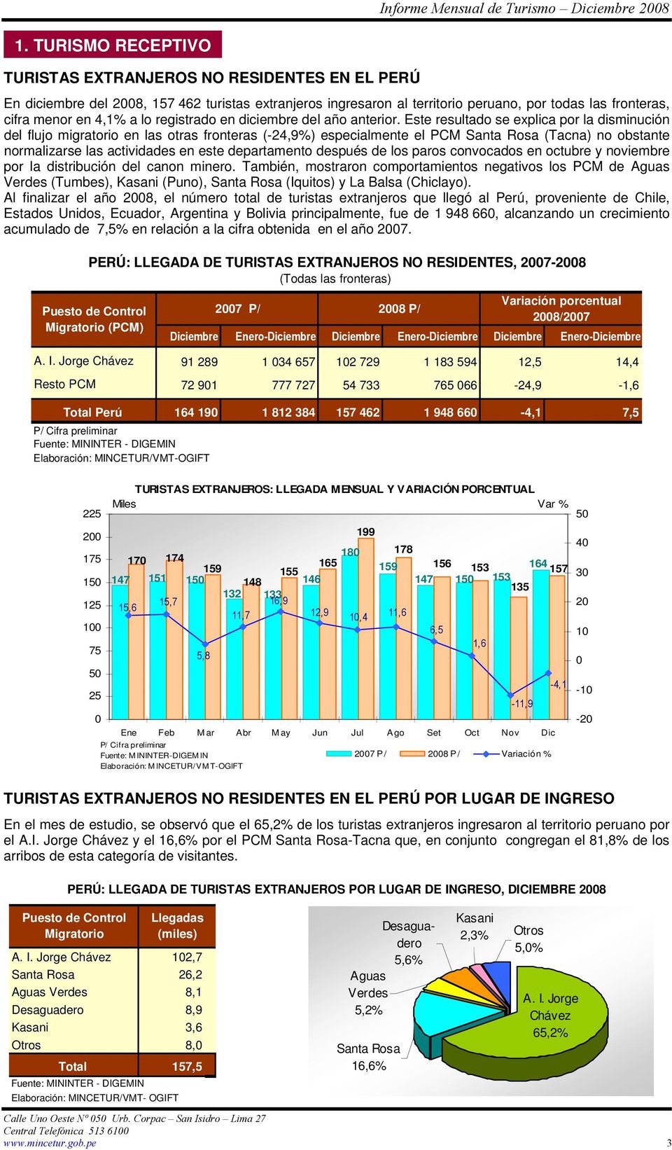 Este resultado se explica por la disminución del flujo migratorio en las otras fronteras (-24,9%) especialmente el PCM Santa Rosa (Tacna) no obstante normalizarse las actividades en este departamento