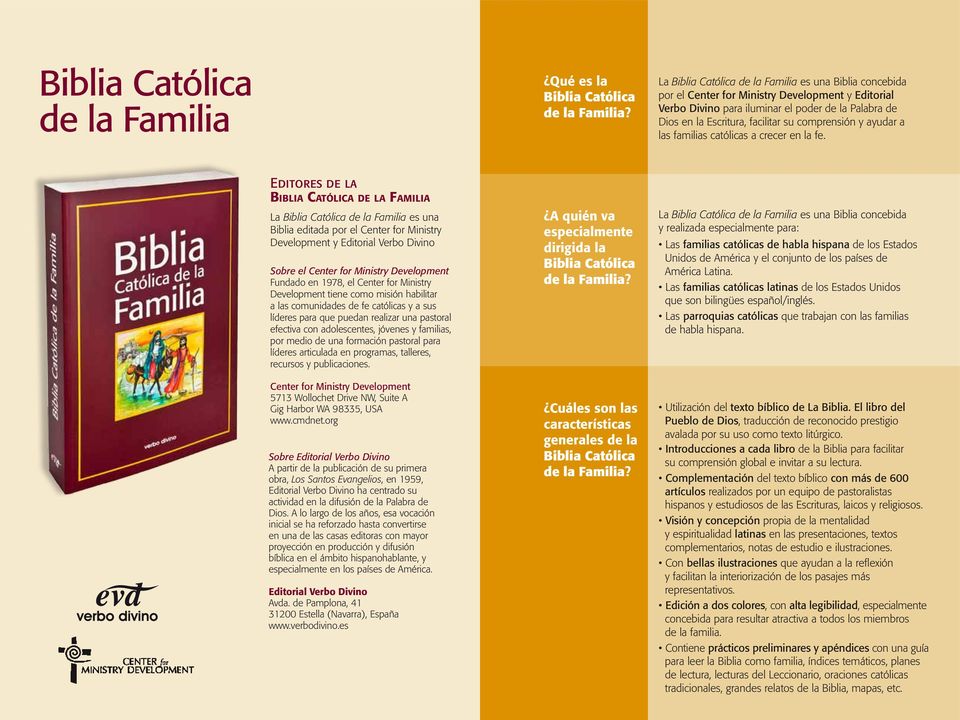 comprensión y ayudar a las familias católicas a crecer en la fe.