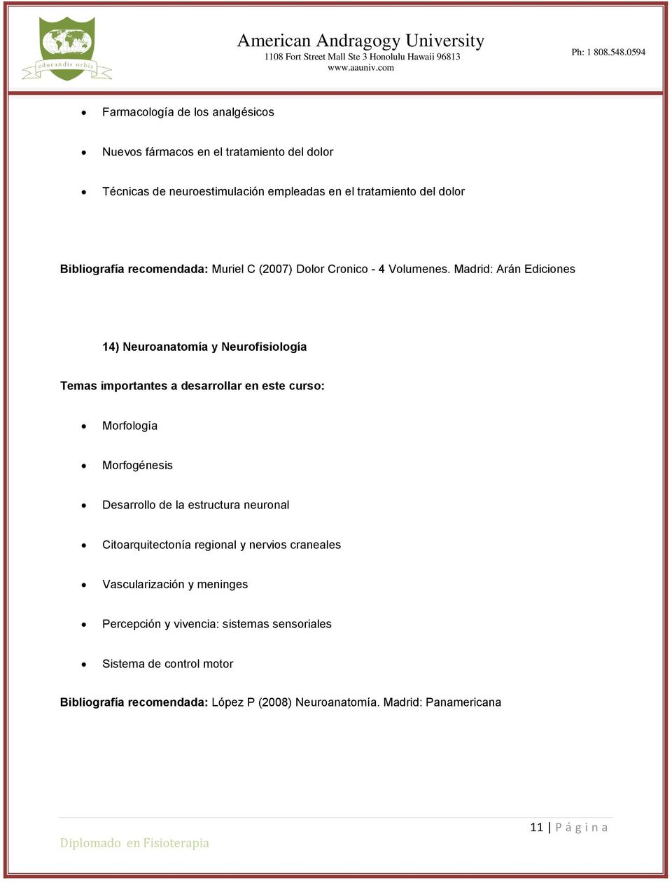 Madrid: Arán Ediciones 14) Neuroanatomía y Neurofisiología Morfología Morfogénesis Desarrollo de la estructura neuronal Citoarquitectonía