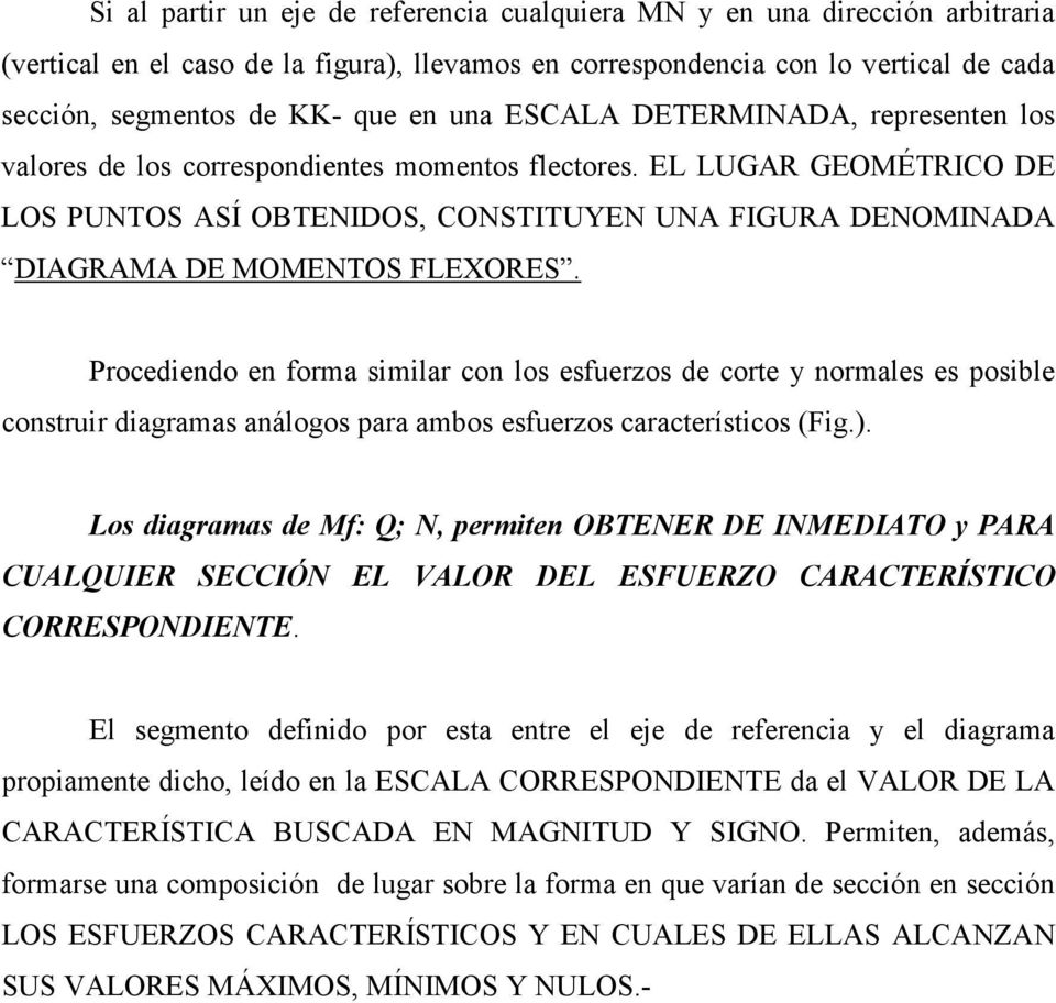 EL LUGAR GEOMÉTRICO DE LOS PUNTOS ASÍ OBTENIDOS, CONSTITUYEN UNA FIGURA DENOMINADA DIAGRAMA DE MOMENTOS FLEXORES.