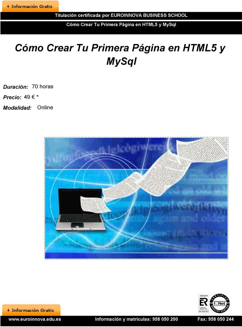 MySql Cómo Crear Tu Primera Página en HTML5 y