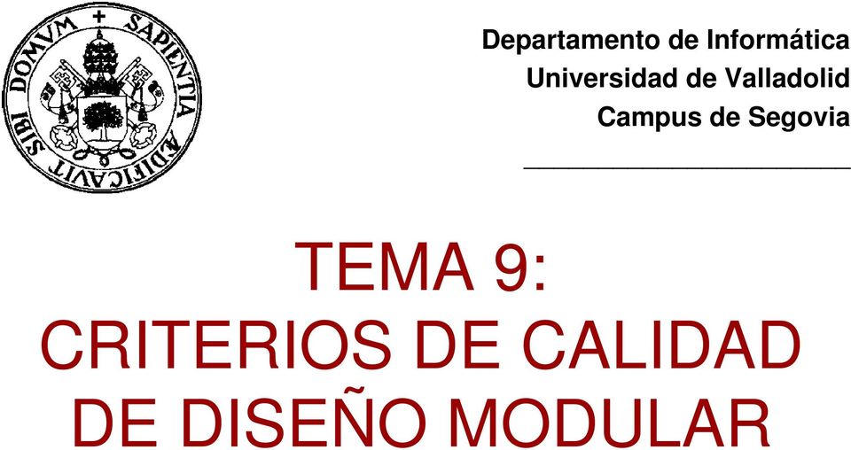 Campus de Segovia TEMA 9: