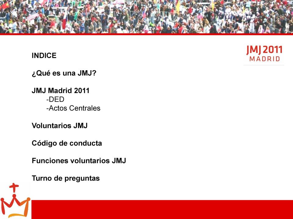 Centrales Voluntarios JMJ Código