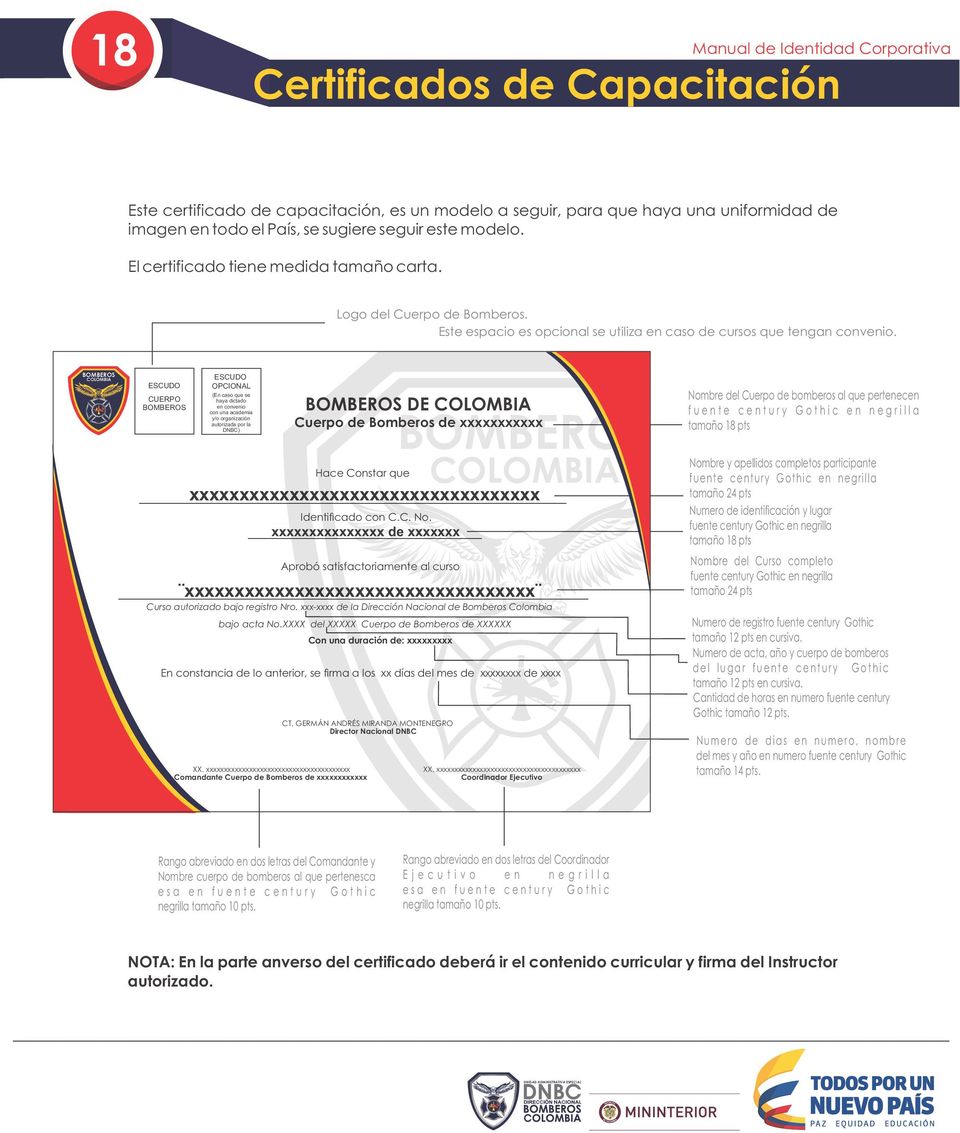 Este certificado de capacitación, es un modelo a seguir, para que haya una  uniformidad de imagen en todo el País, se sugiere seguir este modelo. - PDF  Free Download