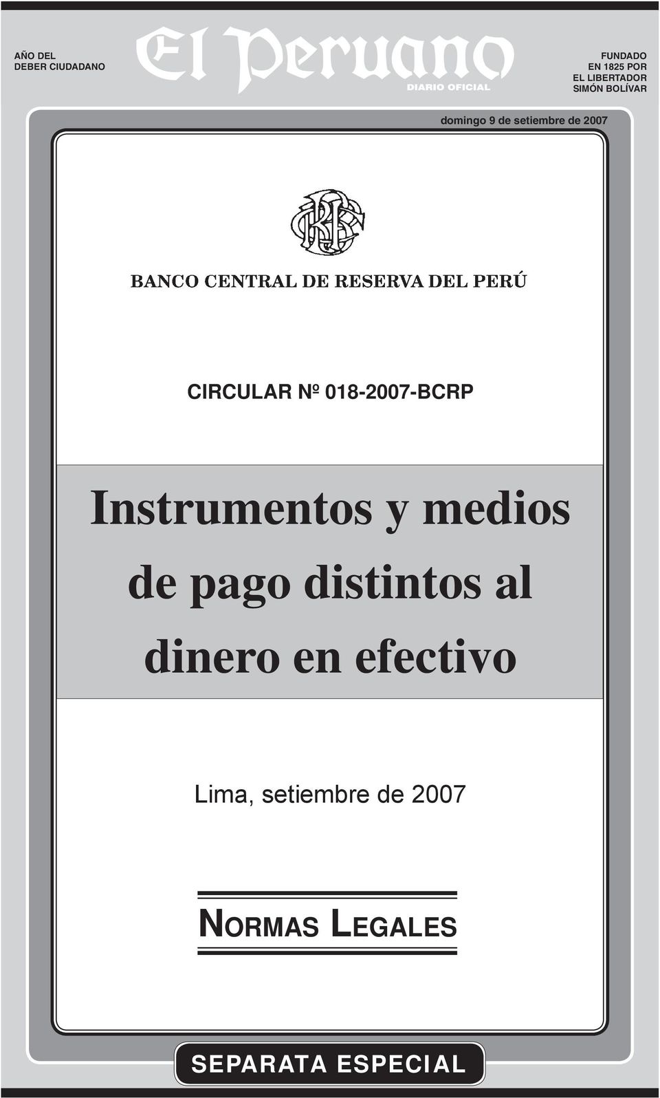 018-2007-BCRP Instrumentos y medios de pago distintos al