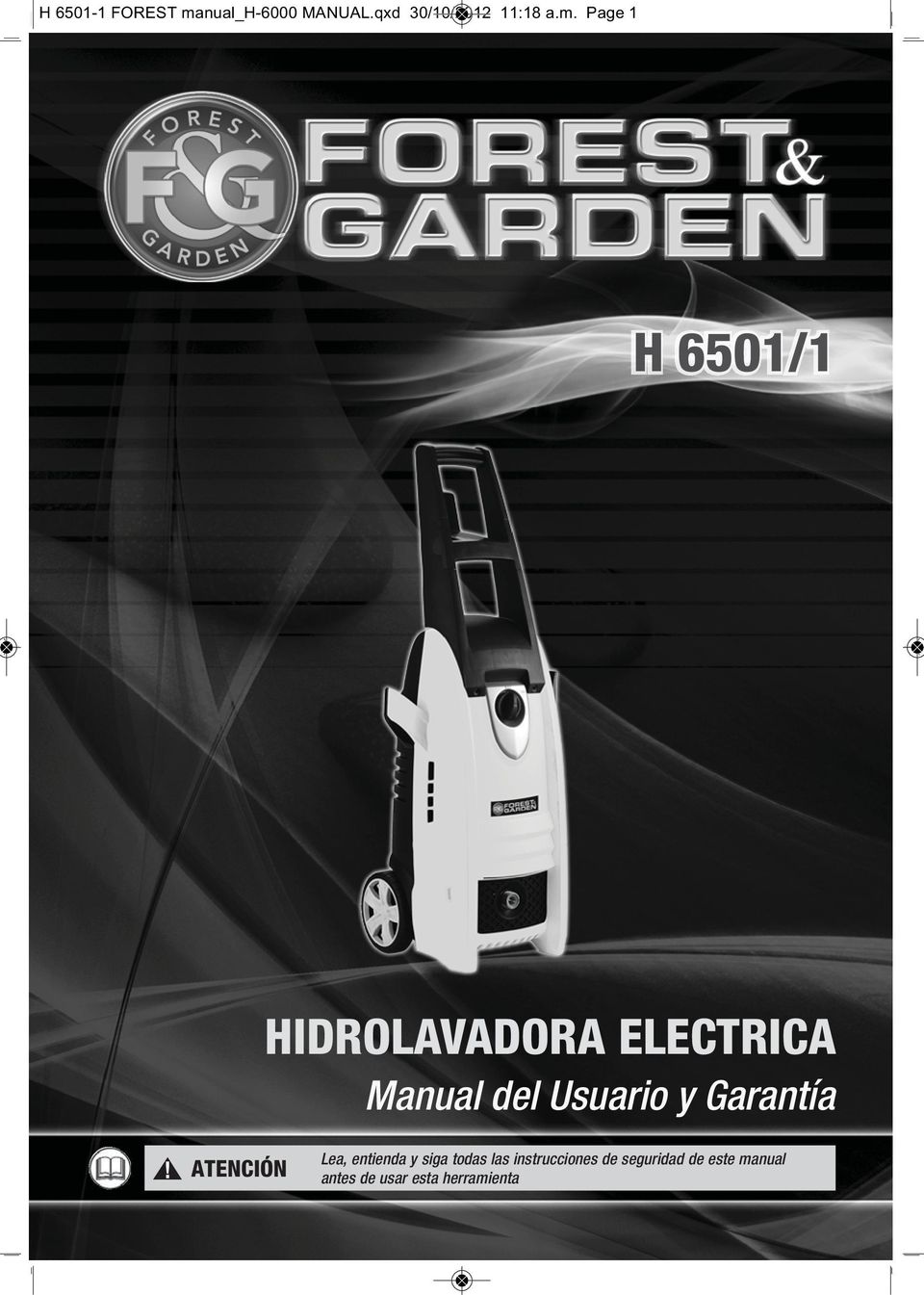 Page 1 H 6501/1 HIDROLAVADORA ELECTRICA y Garantía