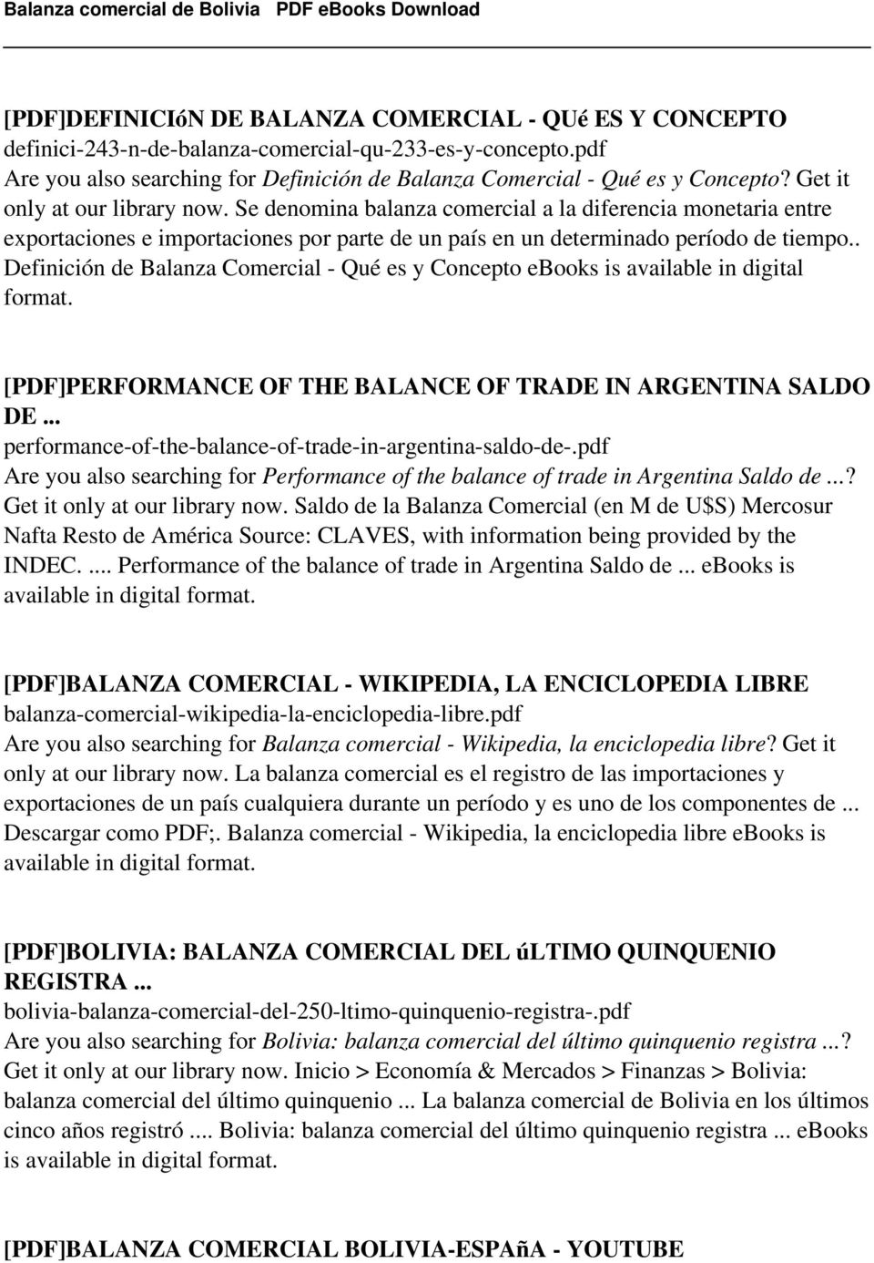 . Definición de Balanza Comercial - Qué es y Concepto ebooks is available in digital format. [PDF]PERFORMANCE OF THE BALANCE OF TRADE IN ARGENTINA SALDO DE.