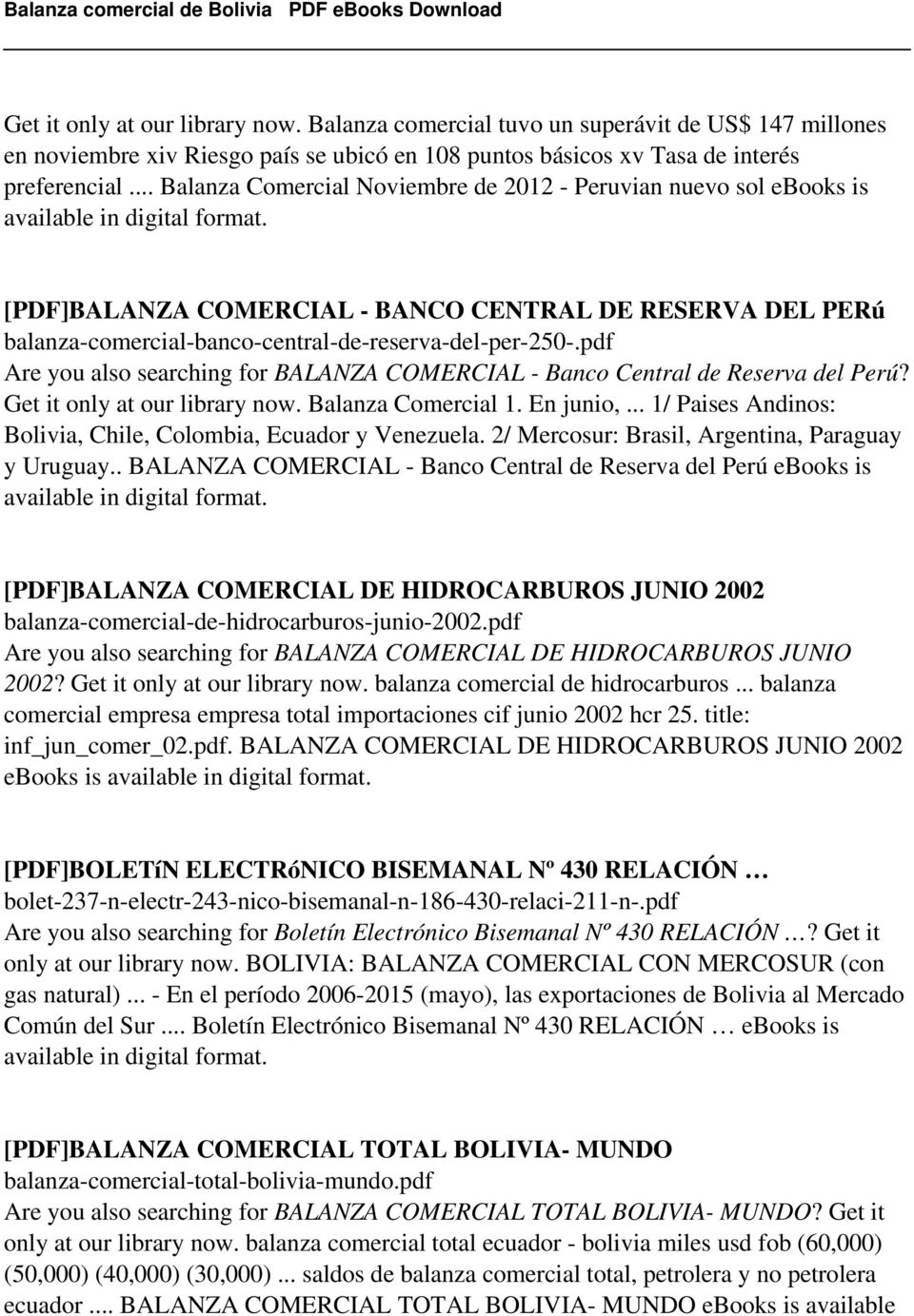 pdf Are you also searching for BALANZA COMERCIAL - Banco Central de Reserva del Perú? Get it only at our library now. Balanza Comercial 1. En junio,.