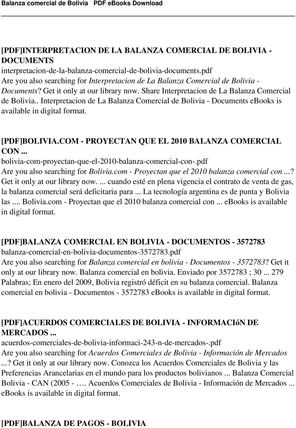 . Interpretacion de La Balanza Comercial de Bolivia - Documents ebooks is [PDF]BOLIVIA.COM - PROYECTAN QUE EL 2010 BALANZA COMERCIAL CON... bolivia-com-proyectan-que-el-2010-balanza-comercial-con-.